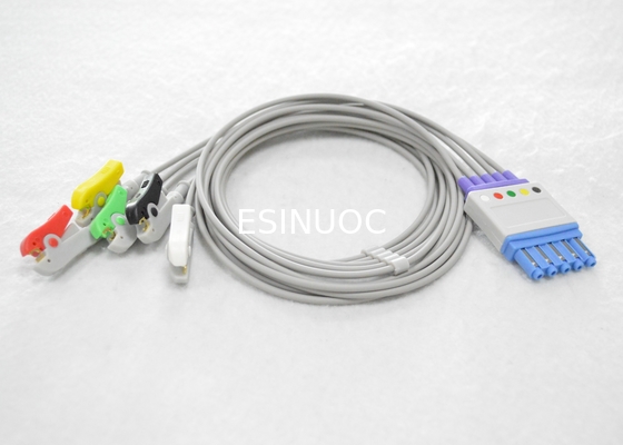 COMPATIBLE PHILIPS REUSABLE LEAD WIRE,5-LD,CLIP,IEC,0.9M